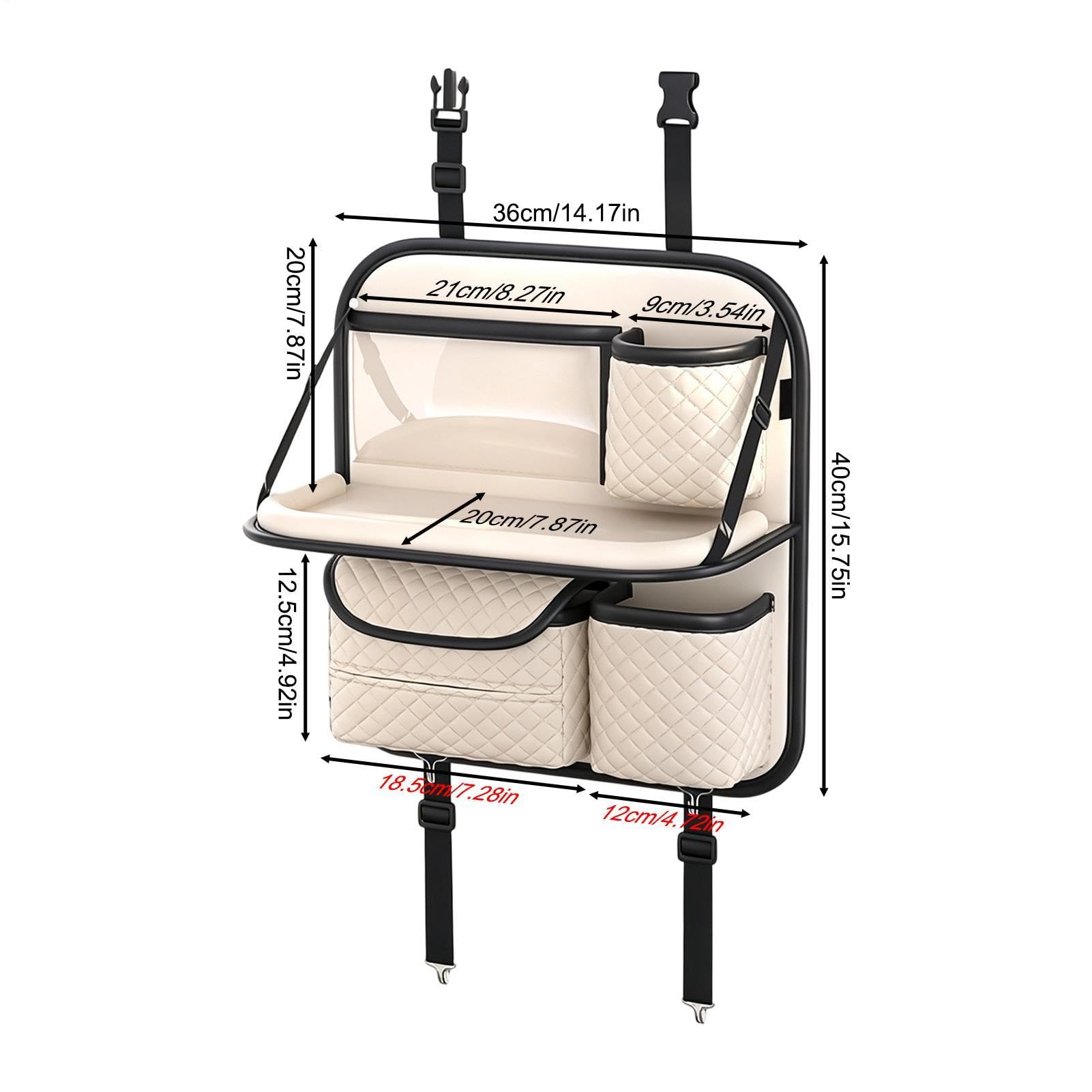 Organizer per sedile posteriore per auto, anti-fuoriuscite, grande capacità | Organizer per sedile posteriore auto con supporto per tablet per telefono bevande viaggi su strada vacanze in famiglia