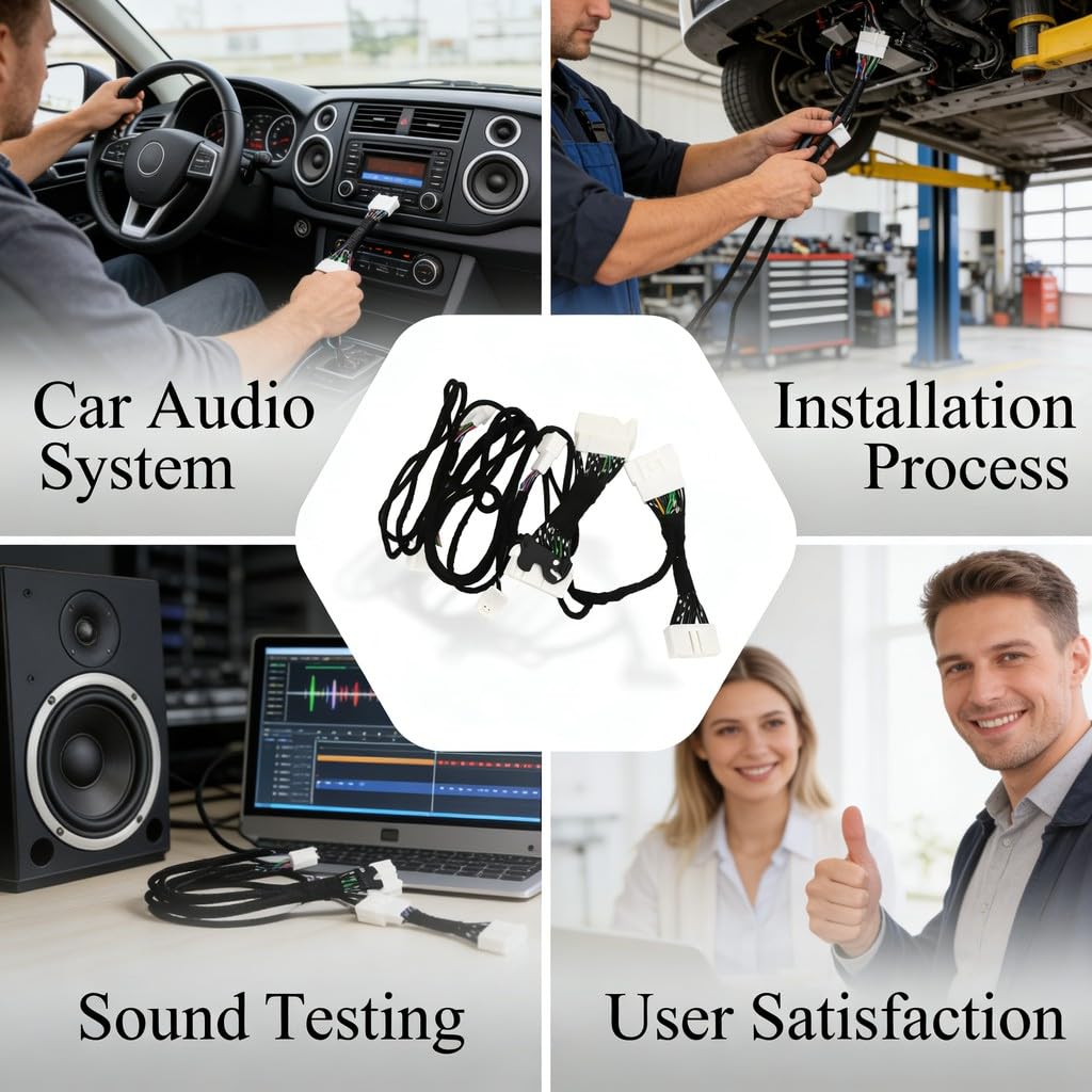 Speaker Activation Harness, Audio Modification Cable, Compatible with Model 3 2022 - Improved Sound Quality, Easy Installation, Enhanced Driving Experience