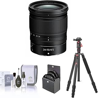 Nikon NIKKOR Z 24-70mm f/4 S Lens, Bundle with 3Pod Trek Series Travel Tripod/Monopod and Arca Type Ball Head, 72mm Filter Kit, Cleaning Kit