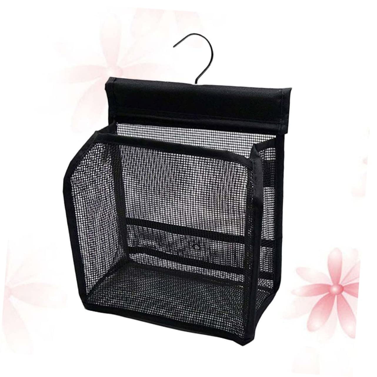 VICASKY Cestino Portaoggetti Doccia da Appendere 3 Pezzi in Pvc Nero | Interno Profondo, per Accessori Doccia e Bagno, Formato Pratico per Viaggio