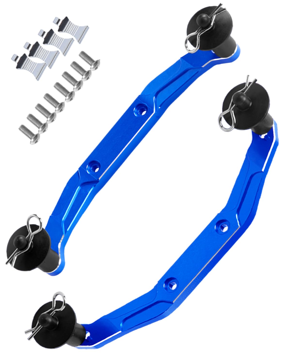 RCHuiWow RC Body Mount Upgrades Part for 1/10 Slash 4x4/Slash 4x4 VXL,Alloy Aluinum Body Mount Body Post,Replace #6815R,Navy Blue