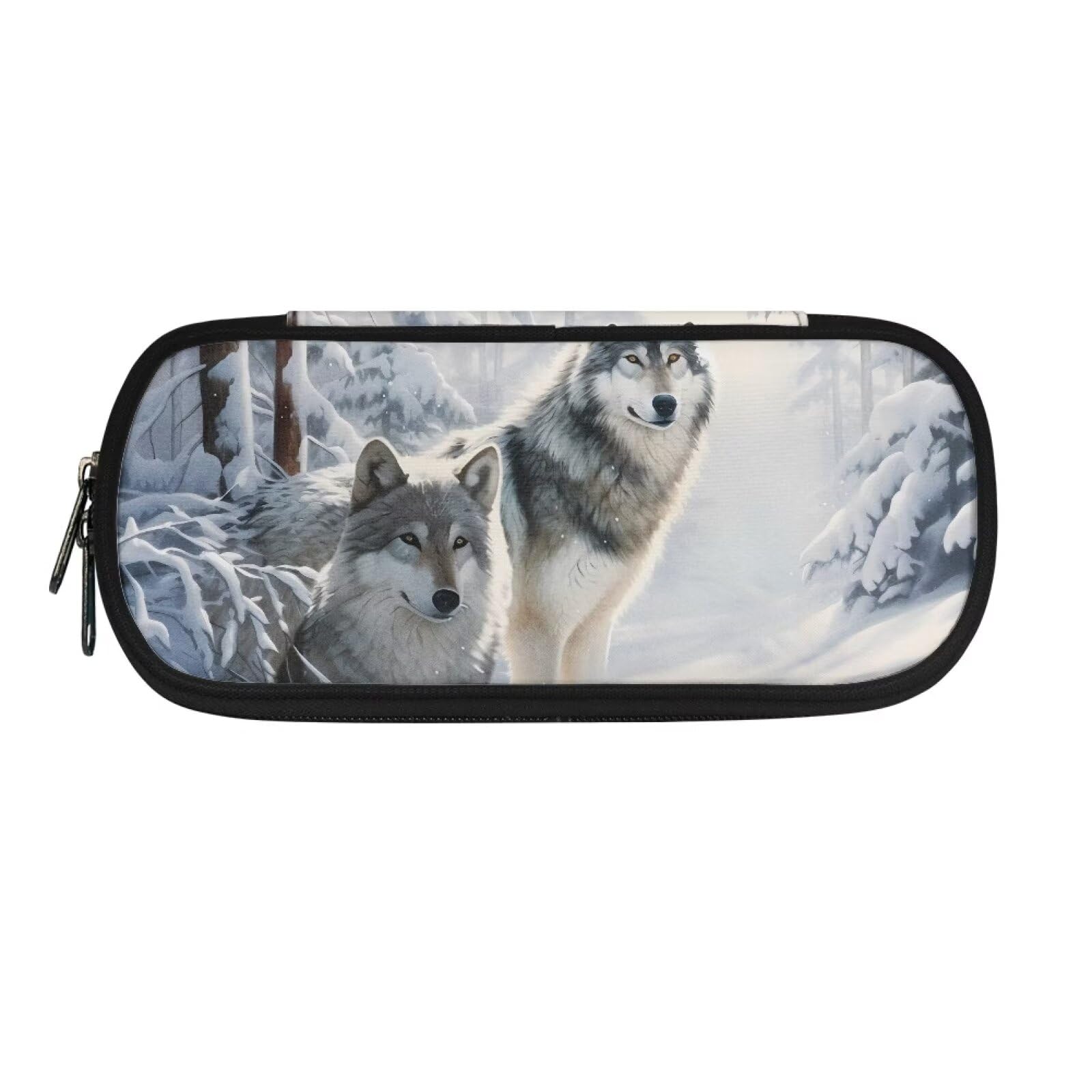 xixirimido Wolf Pencil Case Bag for Boys Girls Large Pen Box Holder for Middle High School Organizer — image 1