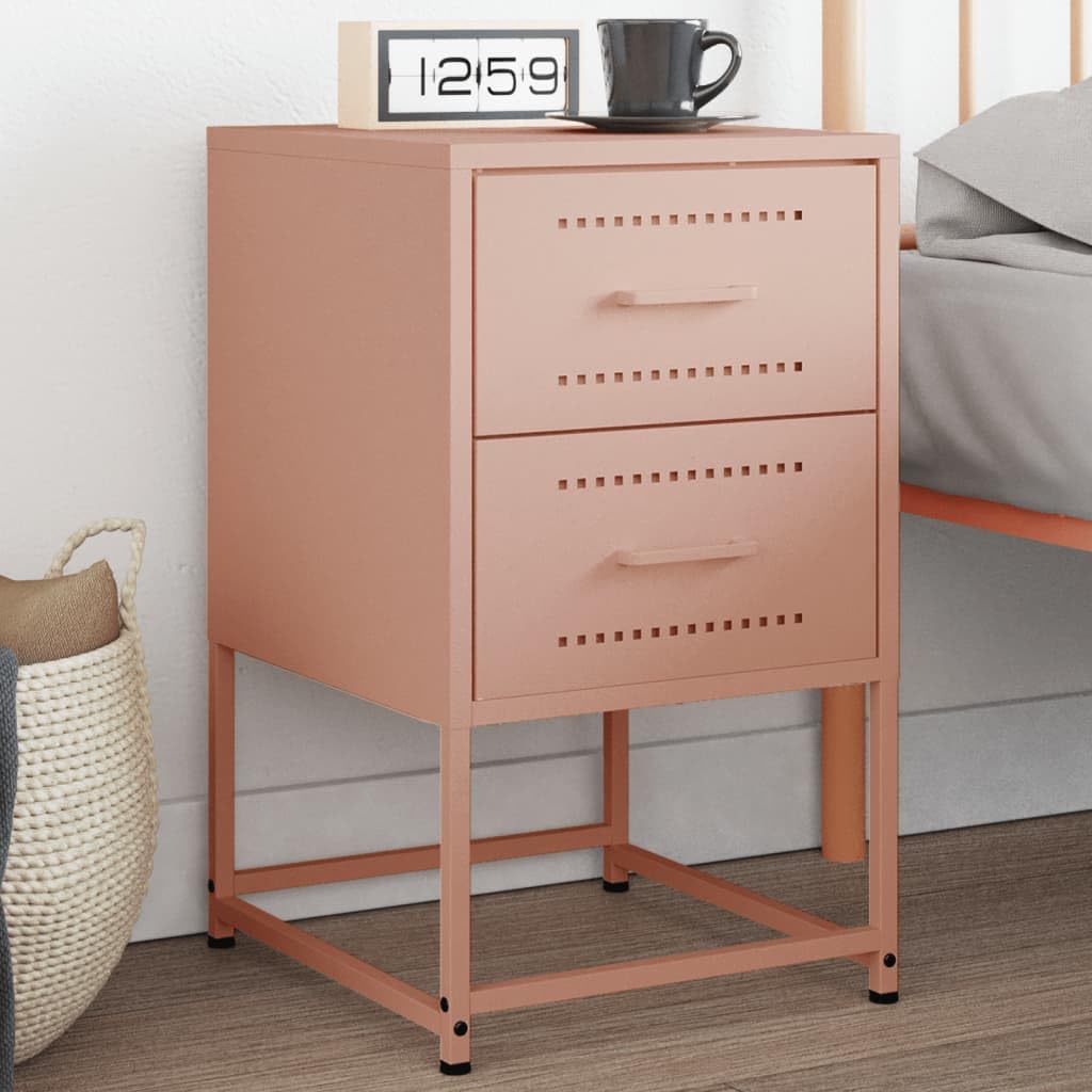 Meuble d'appoint rose pour salon et bureau, style industriel branché