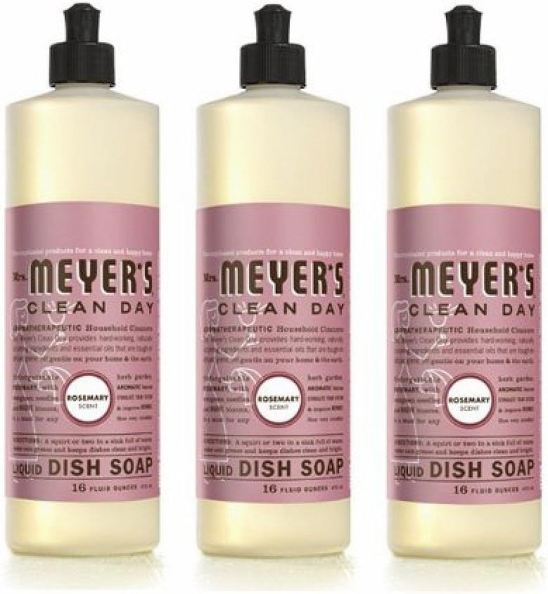 Mrs. Meyer's Clean Day - Liquid Dish Soap - Rosemary - Case of 6 - 16 oz
