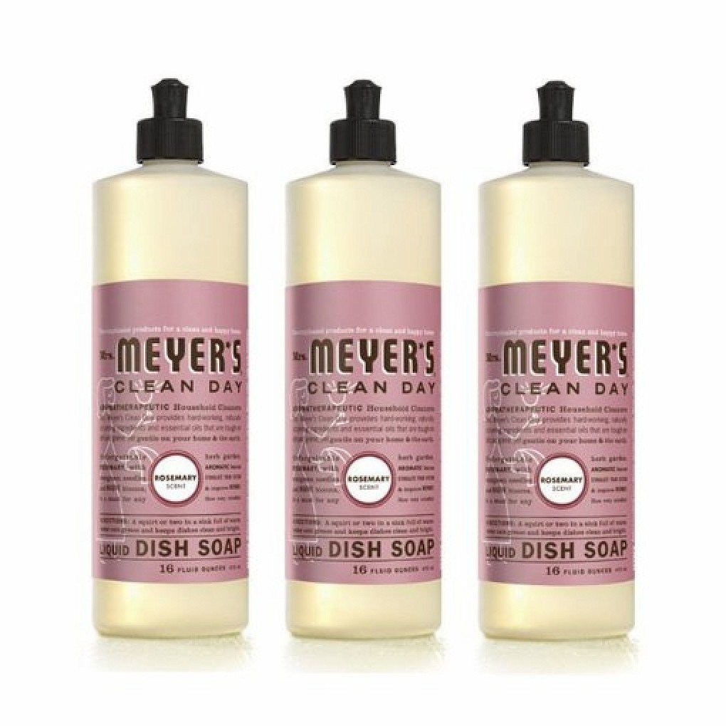 Mrs Meyers Clean Day - Liquid Dish Soap - Rosemary - Case of 6 - 16 oz