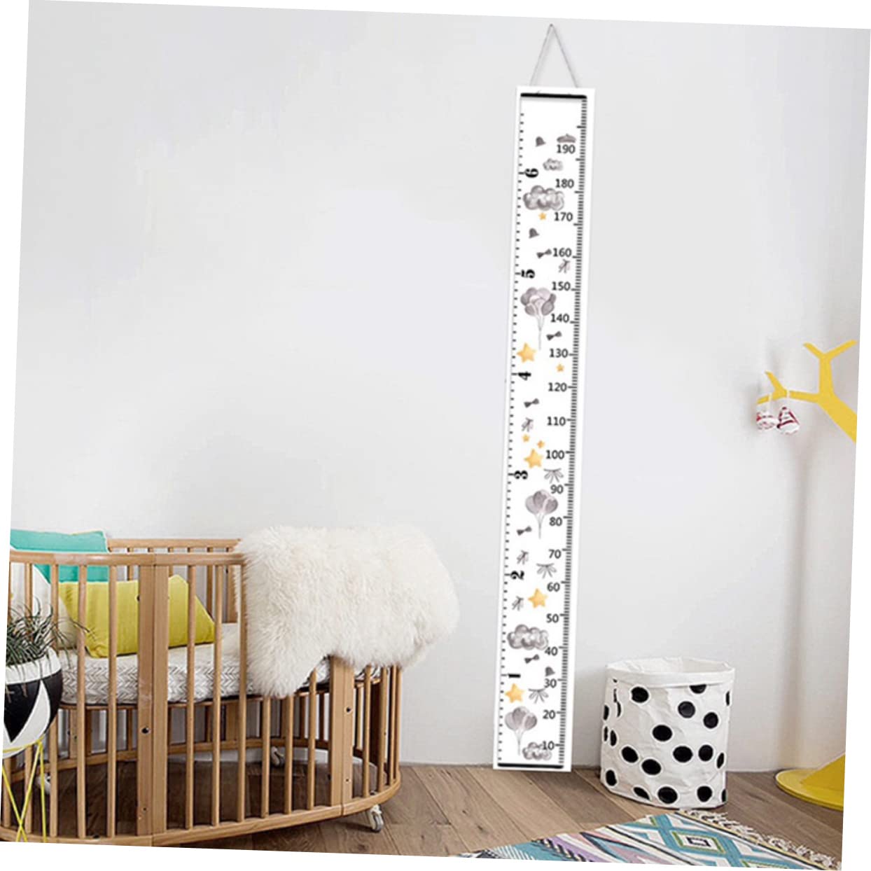 Toddmomy Growth Chart Canvas Ruler Height Measurement Decor for Boy Girl Room Hanging Chart for Tracking Boy Girl Growth and Creating Lasting Memories