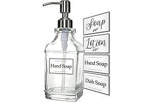 Antique Dial Soap Dispenser - Glass with Stainless Steel Pump