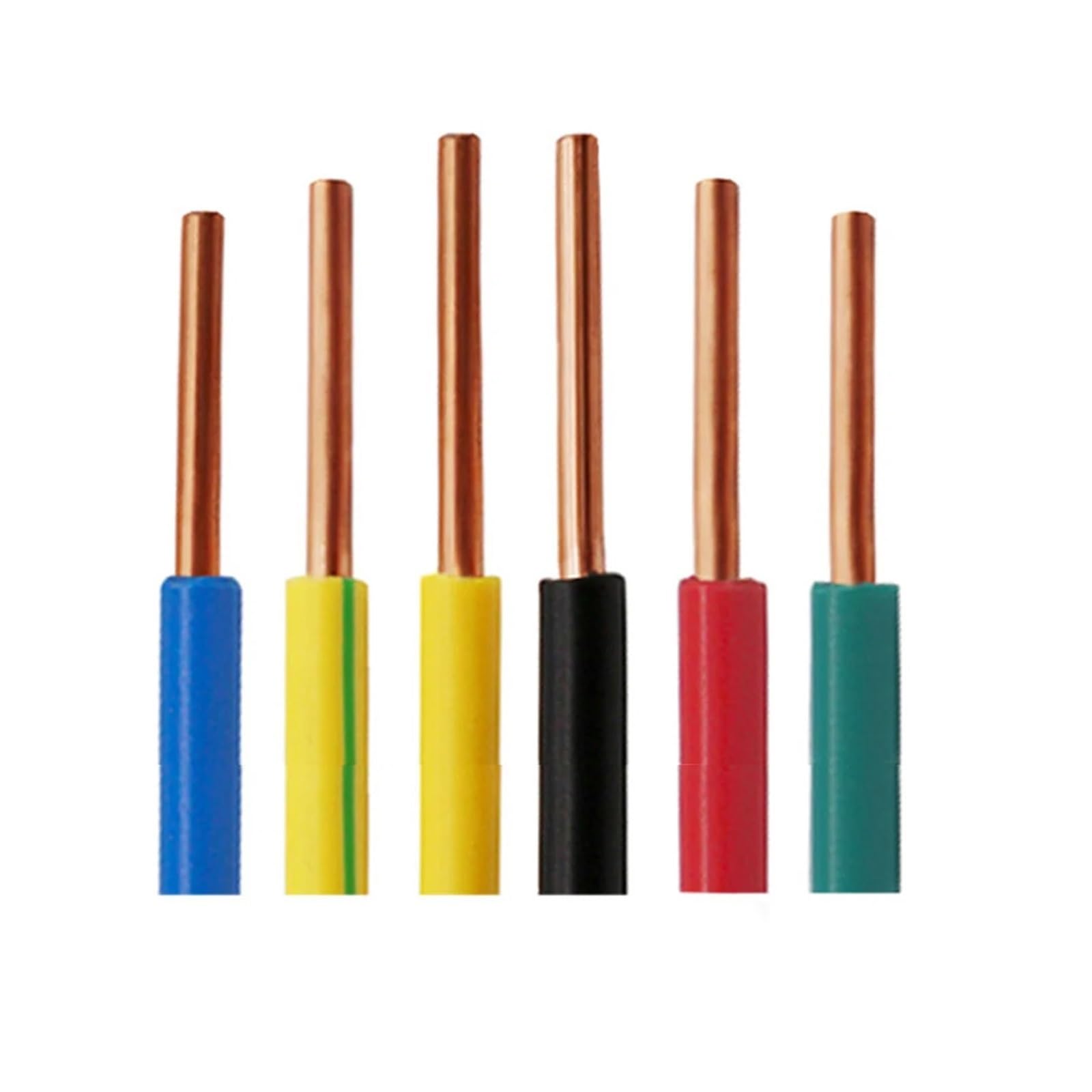 20AWG Single-Core Hard Copper Electrical Wires PVC Insulated Electrical Wiring 0.5mm2 Home Cord 99.99% Oxygen-Free Copper Cables (Color : Blue, Size : 50M_20 AWG-0.5MM2)