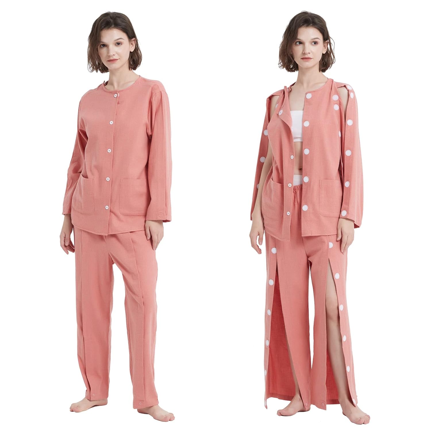 YOSINISO Bedridden Patient Clothing, Hook and Loop Tearaway