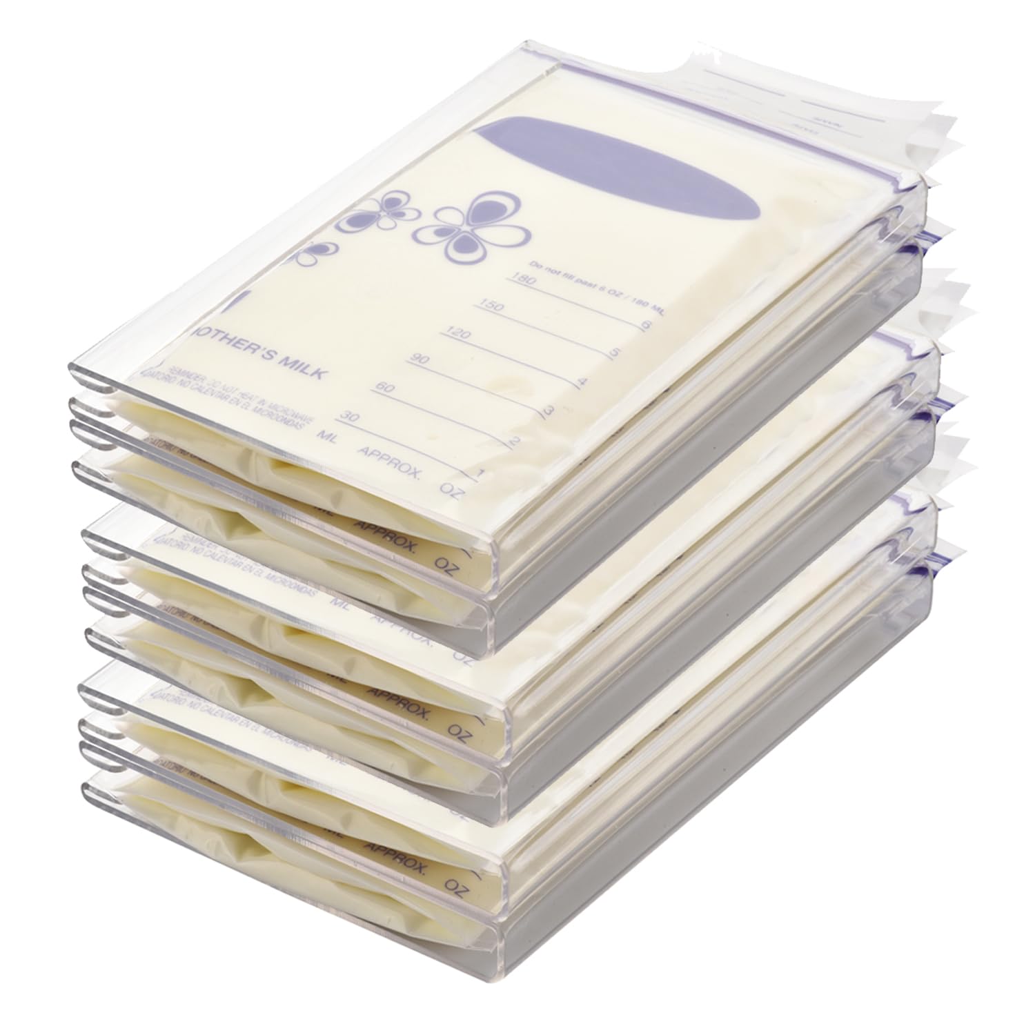 Ugotfeels Freeze Flat Breast Milk Storage Bag Flattener Kit Transparent 6-Pack | BPA Free Organizer for Mother's Milk Bags - main product image