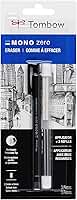 Tombow Pacote econômico 57317 Mono Zero Eraser, retangular de 2,5 mm. Borracha estilo caneta com ponta de precisão com refil