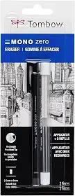 Tombow Pacote econômico 57317 Mono Zero Eraser, retangular de 2,5 mm. Borracha estilo caneta com ponta de precisão com refil