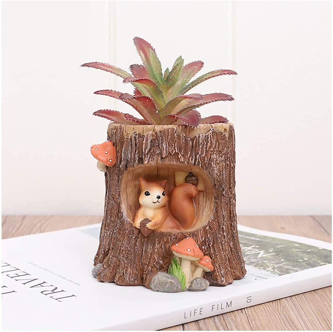 Vikarafty Resin Flower Pot in Tree Shape with Squirrel Design (B0BPTM51ZD) Amazon Price History, Amazon Price Tracker