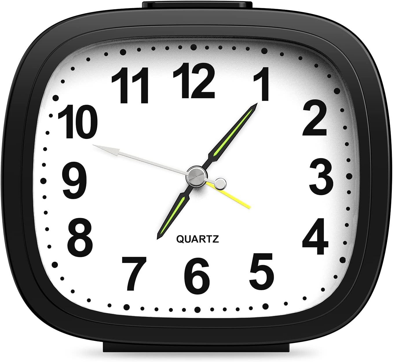 JXTZ Analog Alarm Clock, Silent Non Ticking Bedside Clock