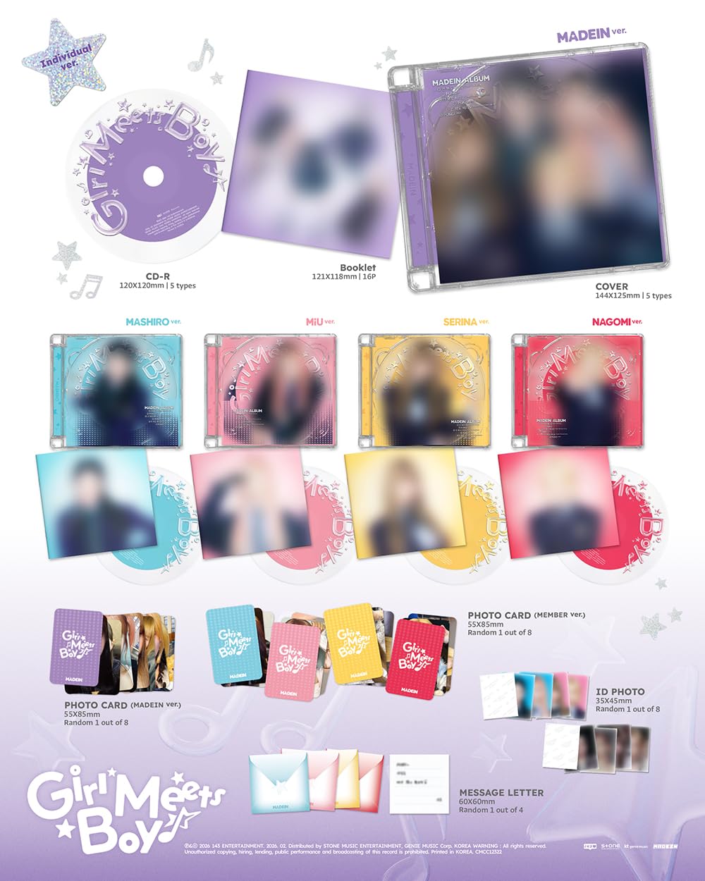 Amazon.co.jp: MADEIN (メイディン) - Girl Meets Boy (韓国盤) (5種
