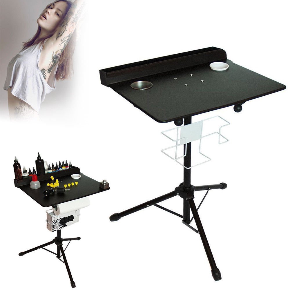 Stacja robocza do tatuażu, przenośny, zdejmowany, do studia tatuażu, regulowany stół, duża mobilna stacja robocza do tatuażu, masażu, pedicure, manicure, salonu