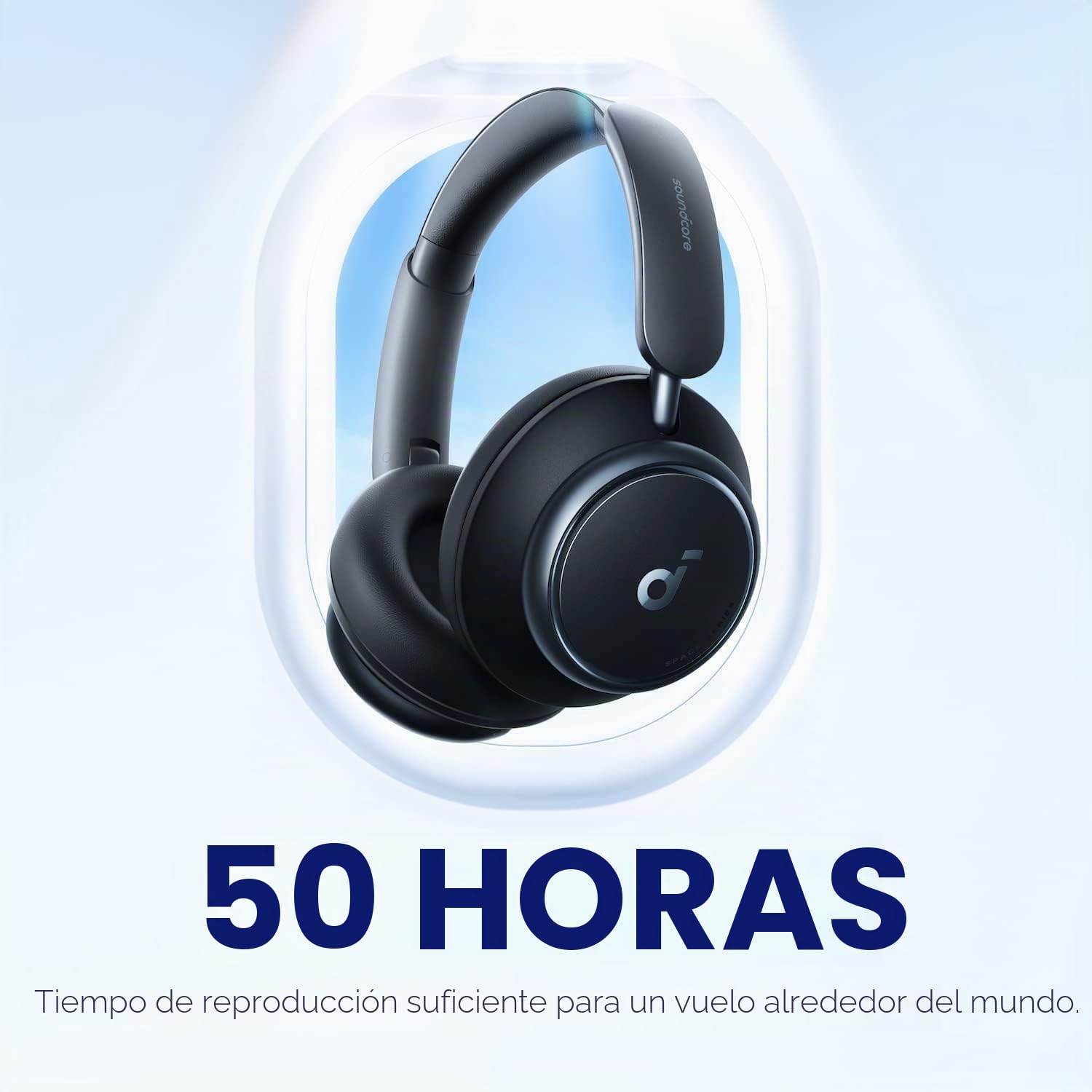 Soundcore by Anker Space Q45 Cascos Inalámbricos Cancelación Ruido Activa Adaptativas, hasta 98% Reducción Ruido, 50 h Reproducción, LDAC Hi-Res Audio Inalámbrico, Control App, Bluetooth 5.3