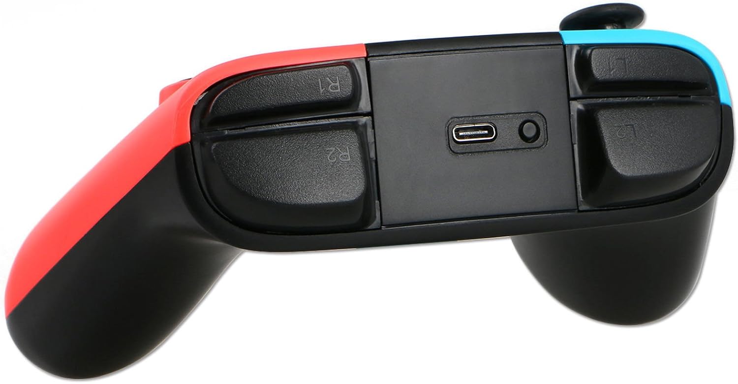 Sunjoyco Wireless Controller for Nintendo Switch, Remote Pro Controller Gamepad Joystick Compatible with Nintendo Switch Console, Supports Gyro Axis and Dual Vibration (Red)