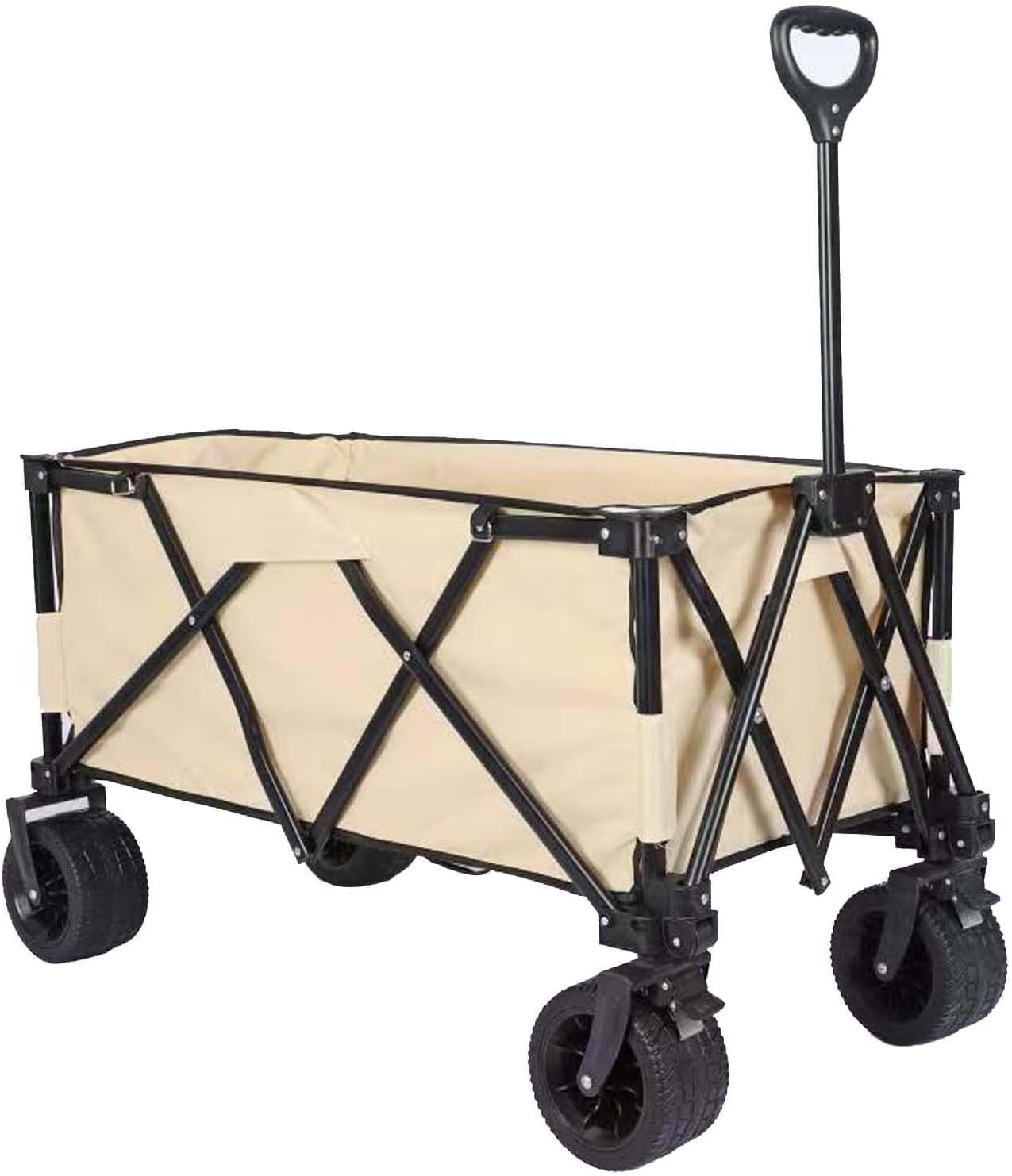 TREPPE Carrito Trolley Plegable 150 kg – Ruedas 360° Todo Terreno, Mango Ajustable, Acero Carbono – Ideal Playa, Camping, Picnic y Mercado