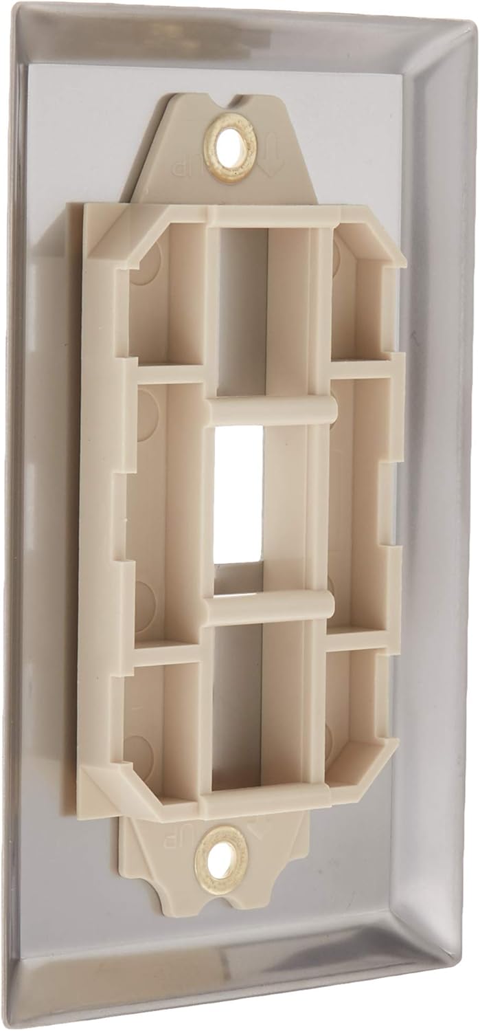 Discount Leviton 43080-1S1 QuickPort Wallplate, Single Gang, 1-Port, Stainless Steel