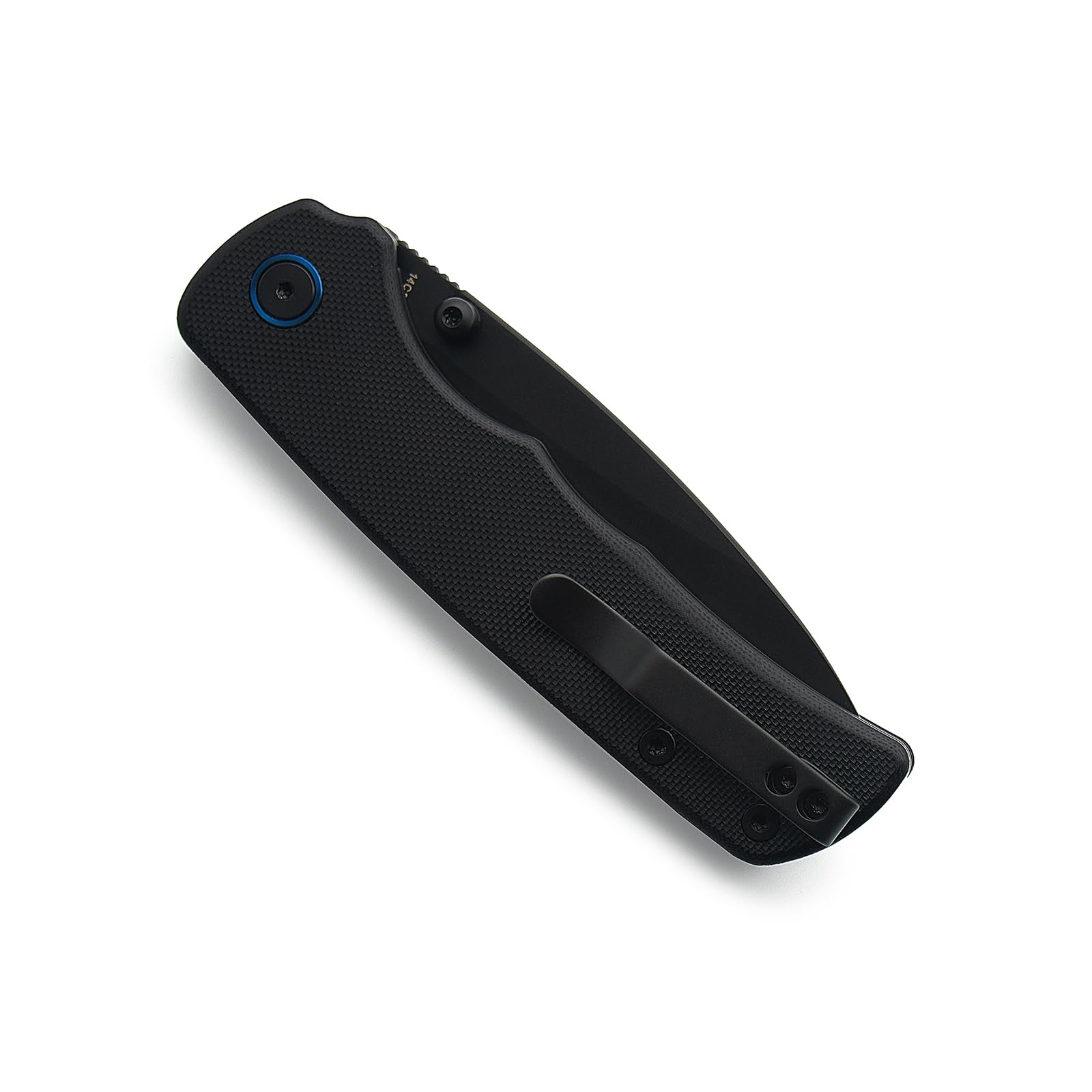 M Miguron Talism L Folding Knife 3.5 Inches Black PVD 14c28n Blade Black G10 Handle Deep Steel Carry Clip Hiking Camping Pocket Knife MGR810IILBK