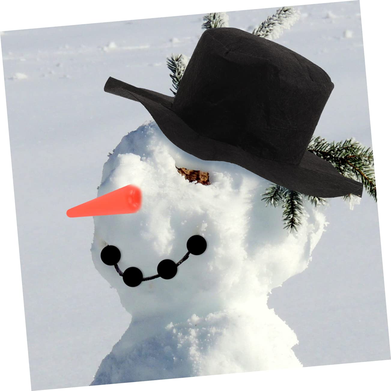 IMIKEYA 3 Sätze Schneemann Verkleiden Karotten-schneemann-Nase Weihnachtsmann-Puppen Winter Weihnachtsschneemanndekorationen Weihnachtsschneemann Dekore Schneemann Bausatz Hölzern