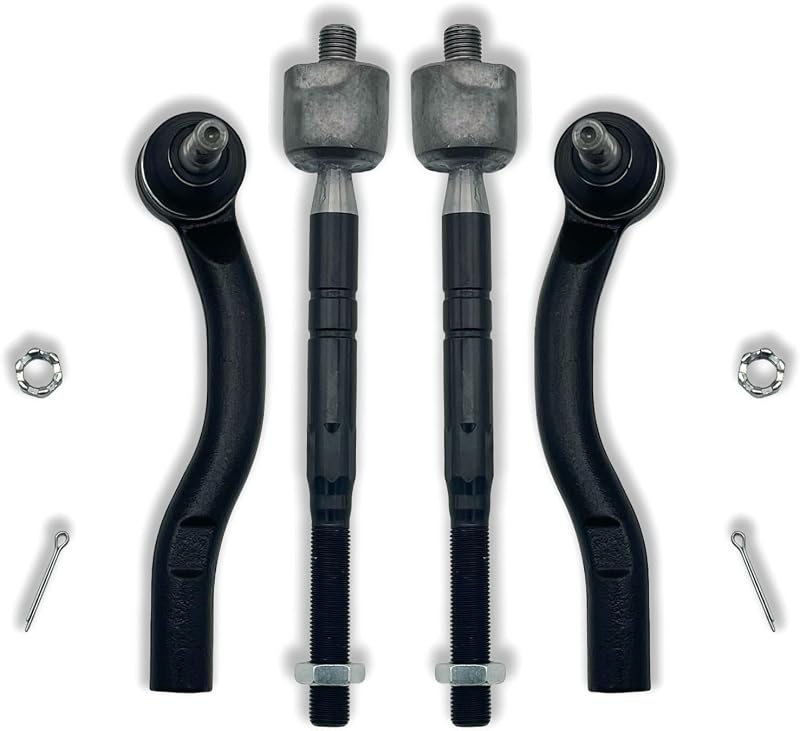 Kit com 4 terminais de direção dianteiros internos e externos Koxot para Toyota Camry 2007 a 2011