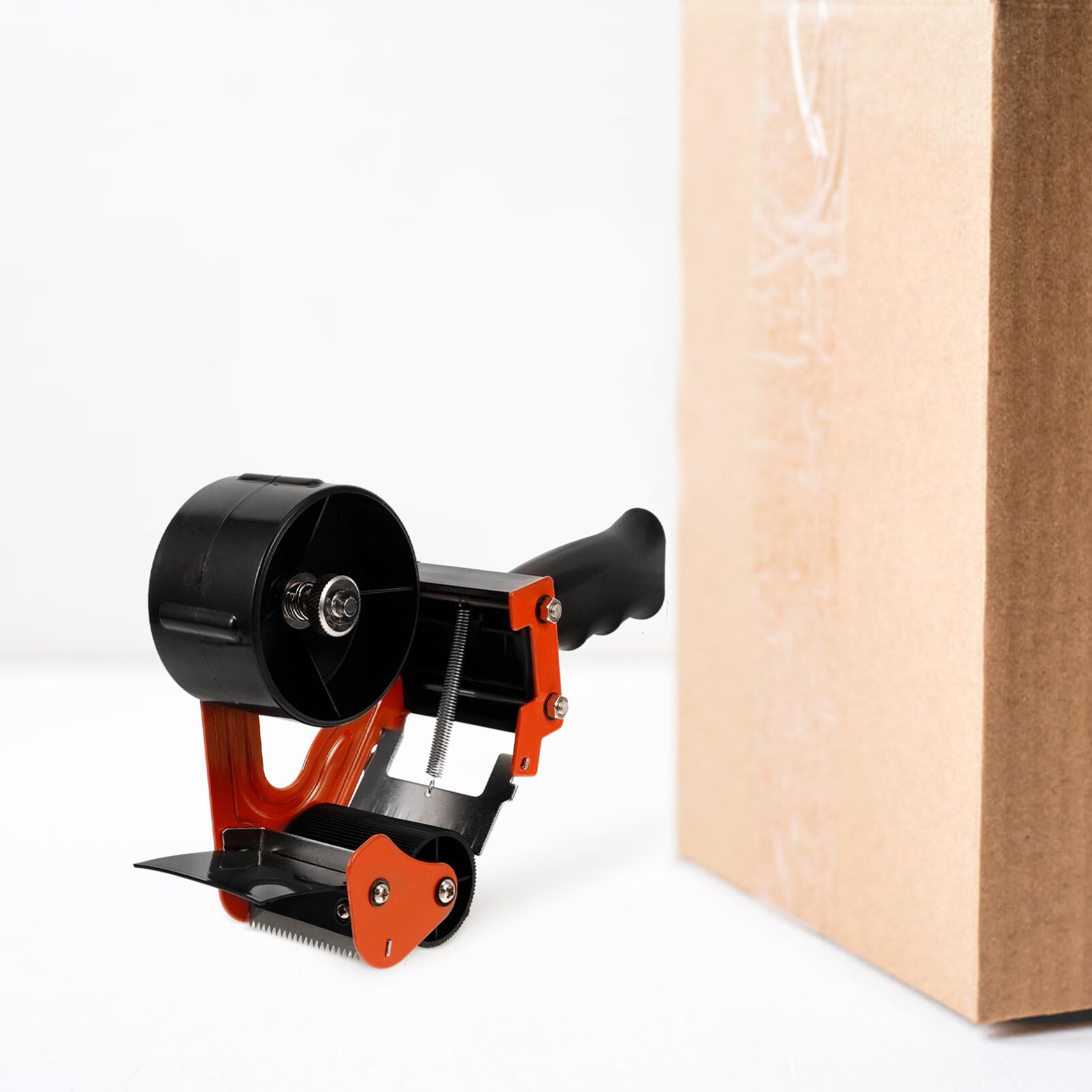 SOLUSTRE Klebebandabroller aus Edelstahl und Klebebandbreite bis 60mm Multifunktionaler Handlicher Schneidemaschine Effizientes Versiegeln für Verpackungskartons