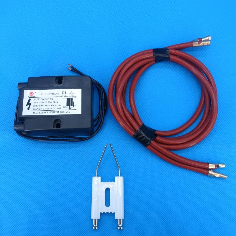 Generic Trasformatore di accensione AC 220V-240V, alta efficienza di accensione per diesel, metanolo, olio usato, uscita 15KV, linea ad alta tensione da 1 m, qualità stabile