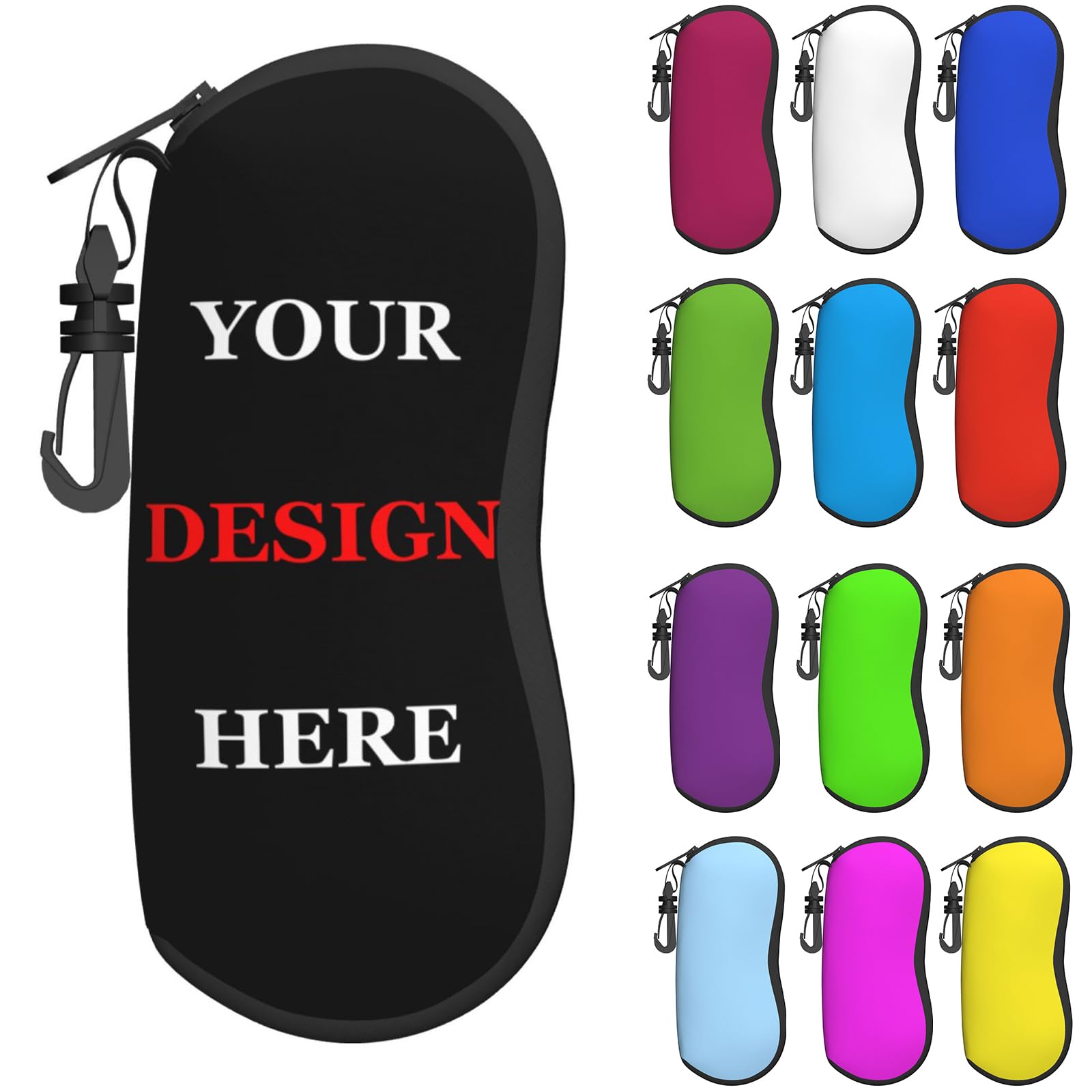 LsjueeCustom Eyeglasses Case with Name Personalised Name Sunglasses Case Customized Glasses Case Gift for Men Women