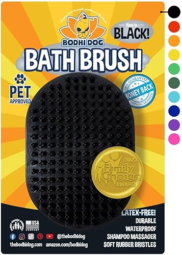Bodhi Dog Cepillo de champú Suministros de ducha y baño para mascotas para gatos y perros Cepillo de baño para perros Limpiador de pelo largo y