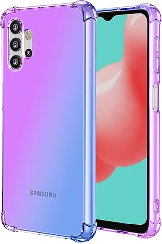 Miniatura 1 de Funda para Galaxy A32 5G Galaxy M32 5G, transparente, lindo, degradado, colorido, delgado, suave, TPU, a prueba de golpes, antiarañazos, funda