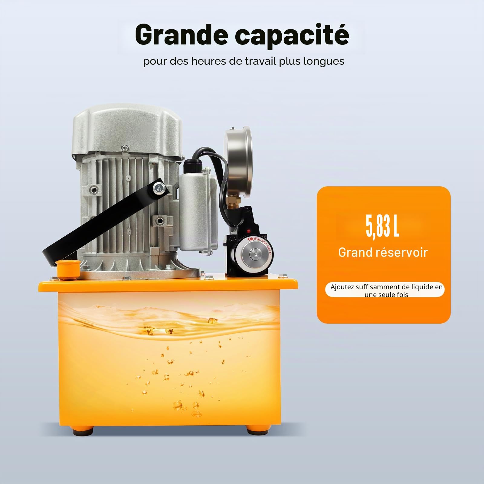 Pompe hydraulique électrique avec réservoir de carburant de 7L, 750W 220V Agrégat hydraulique Pompe électrohydraulique Électropompe hydraulique, 2-70Mpa Électrovanne Pompe hydraulique pour la