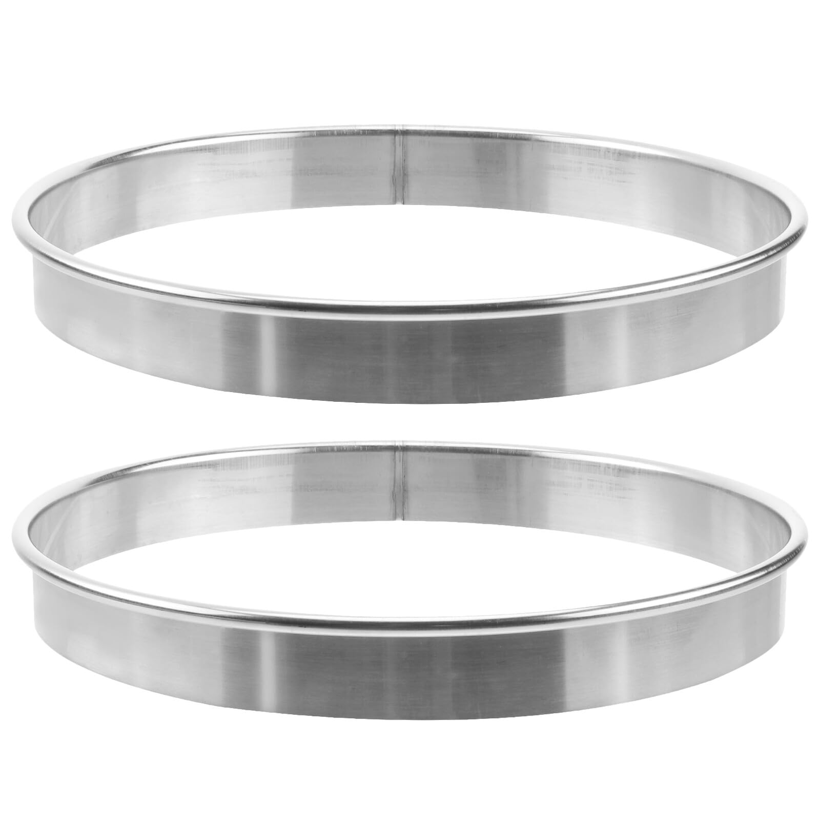 Aros de acero inoxidable Mikinona para pizza de 18 cm y reposteria limpia