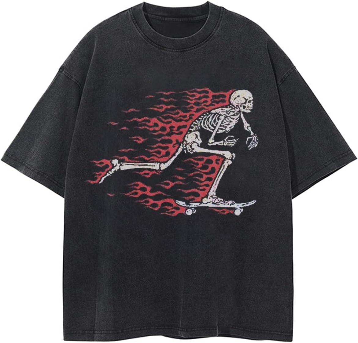 Laixton Men's Graphic Tees Shirt Unisex Cotton Oversized T-Shirt Short Sleeve Vintage Streetwear Casual Tee Top