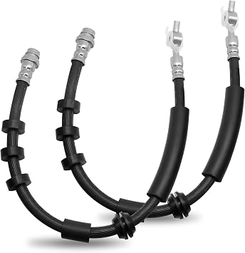 Front Right&Left Brake Hose Fit for Land Rover Discovery Sport Range Rover | Fit for Discovery Sport 2012-2019 Range Rover Evoque 2012-2018 Replace LR075356 LR057827 LR095287 LR135811 LR075355 LR059121