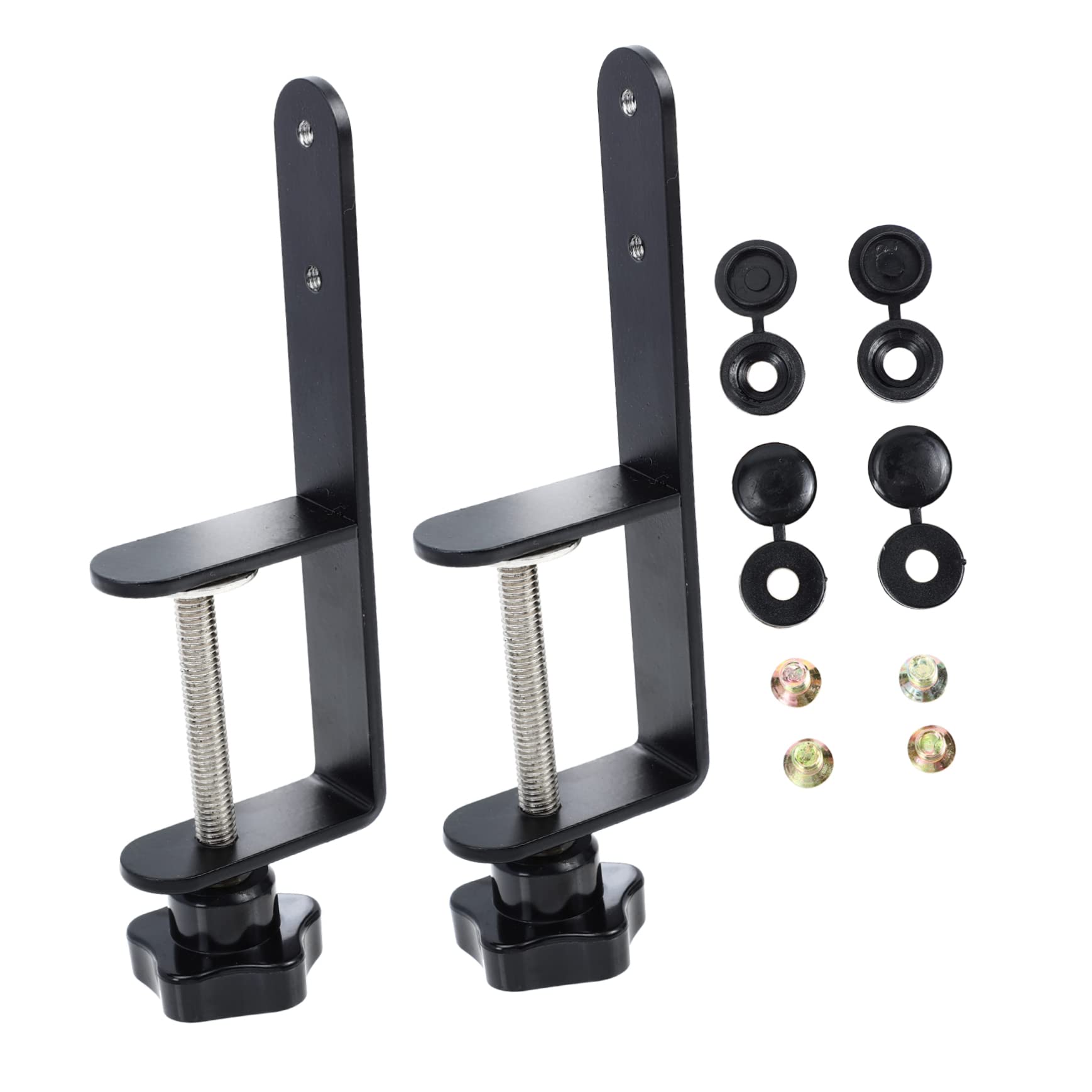 Cabilock Mounting Clamp Accessories Heavy Duty Polished Surface Hooks for Pegboard Installations Retail Shop Display