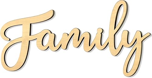 Zzbakress Letreros familiares para decoración del hogar, decoración de pared familiar, letreros rústicos (estilo 1 madera)