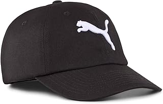 قبعة بيسبول للأطفال من بوما – من مجموعة اسنشيال بتصميم شعار القطة، لون أسود، مناسبة للشباب من الجنسين