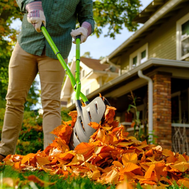 venteo - Ramasse feuilles XXL EARTWISE + Désherbeur ROOTSLAYER - Outil de jardin ergonomique - Ramasse feuilles avec manches télescopique - Extracteur de mauvaises herbes à pédales