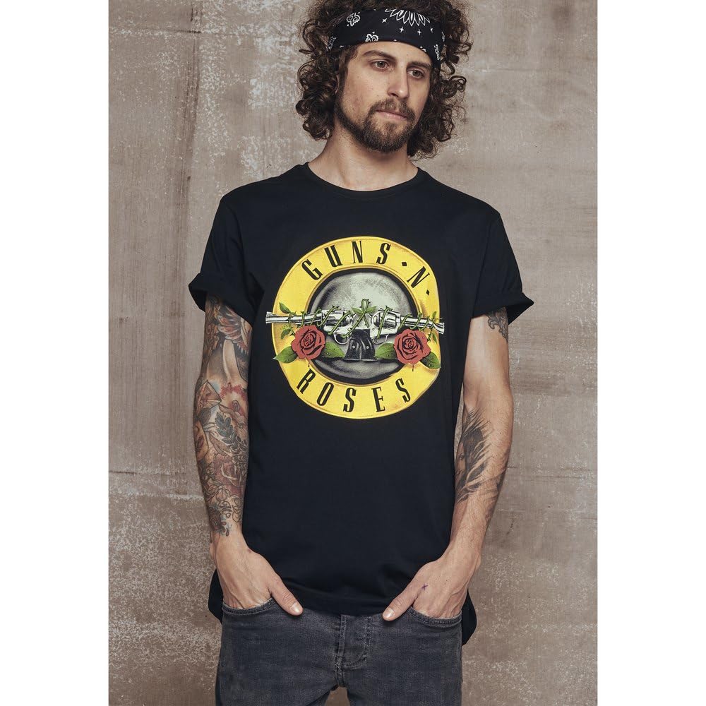 MERCHCODE Men's Guns n' Roses Logo Tee T-Shirt