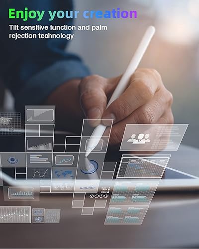 Miniatura 7 de Lápiz para iPad de 2 generación, magnético, inalámbrico, carga rápida, igual que el Apple Pencil de 2 generación, lápiz óptico funciona para iPad