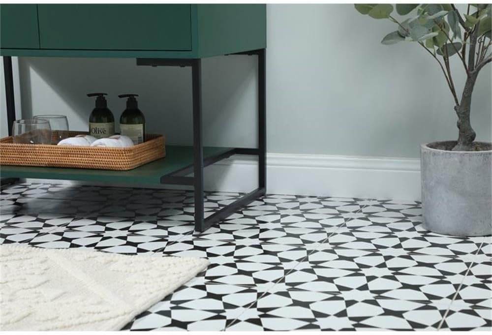 Elegant Decor Sloane 30" MDF and Steel Single Bathroom Vanity in Green