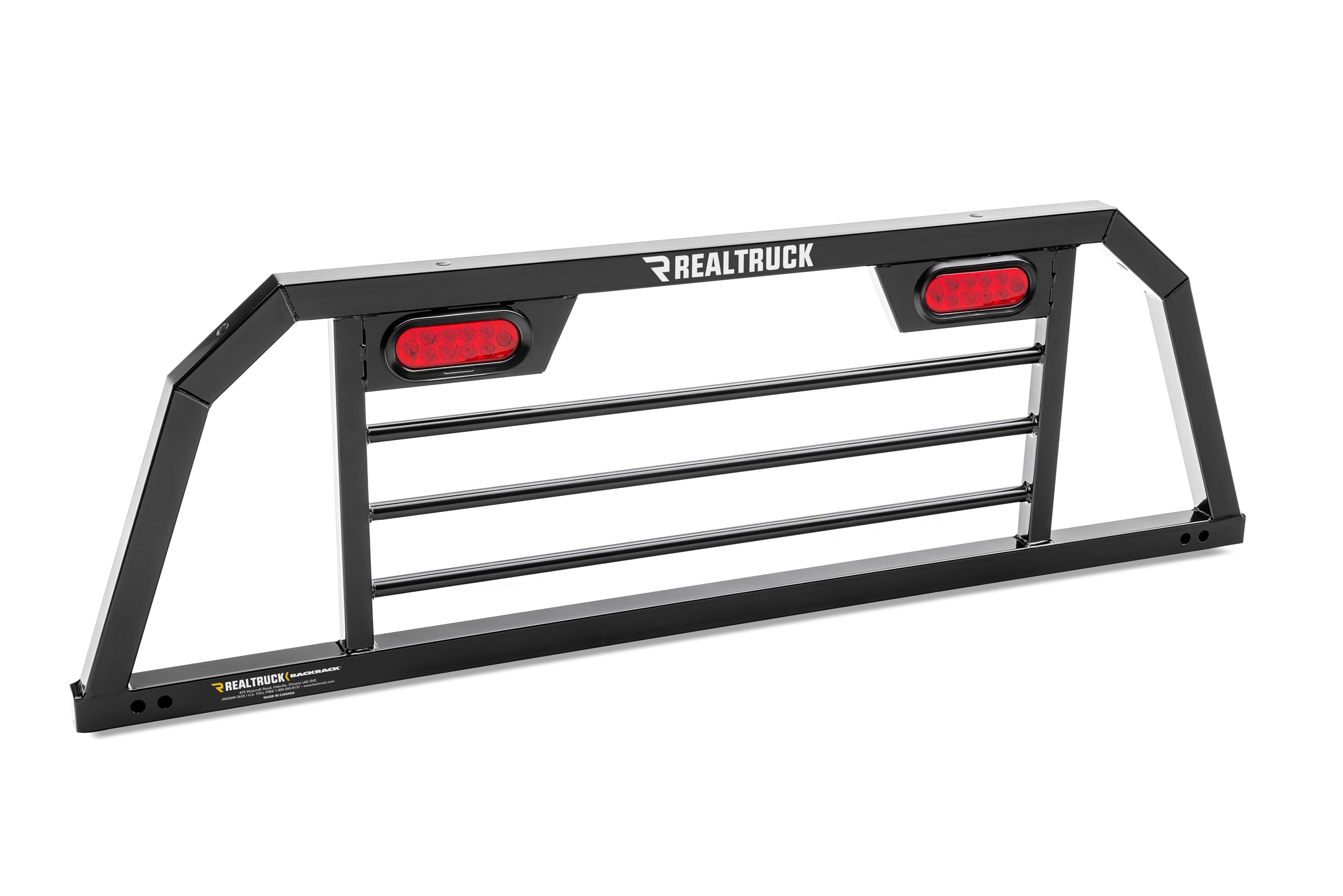 RealTruck BACKRACK SRL Rack with Lights Included, Black | SRL800 | Fits 2020-2025 Chevrolet/GMC Silverado/Sierra 2500/3500 HD; 2004-2022 Nissan Titan; 2000-2007 Toyota Tundra & Others