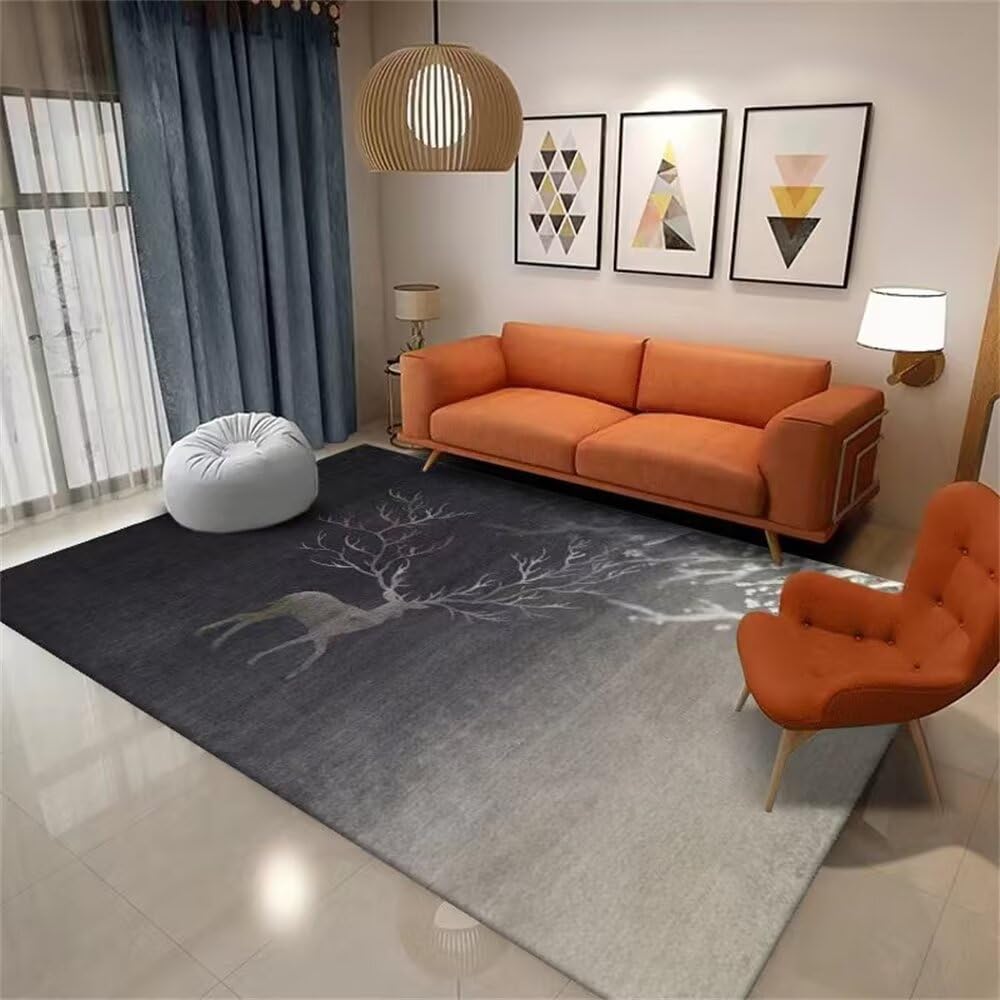 Tapis minimaliste moderne gris pour harmoniser la chambre d'un ado