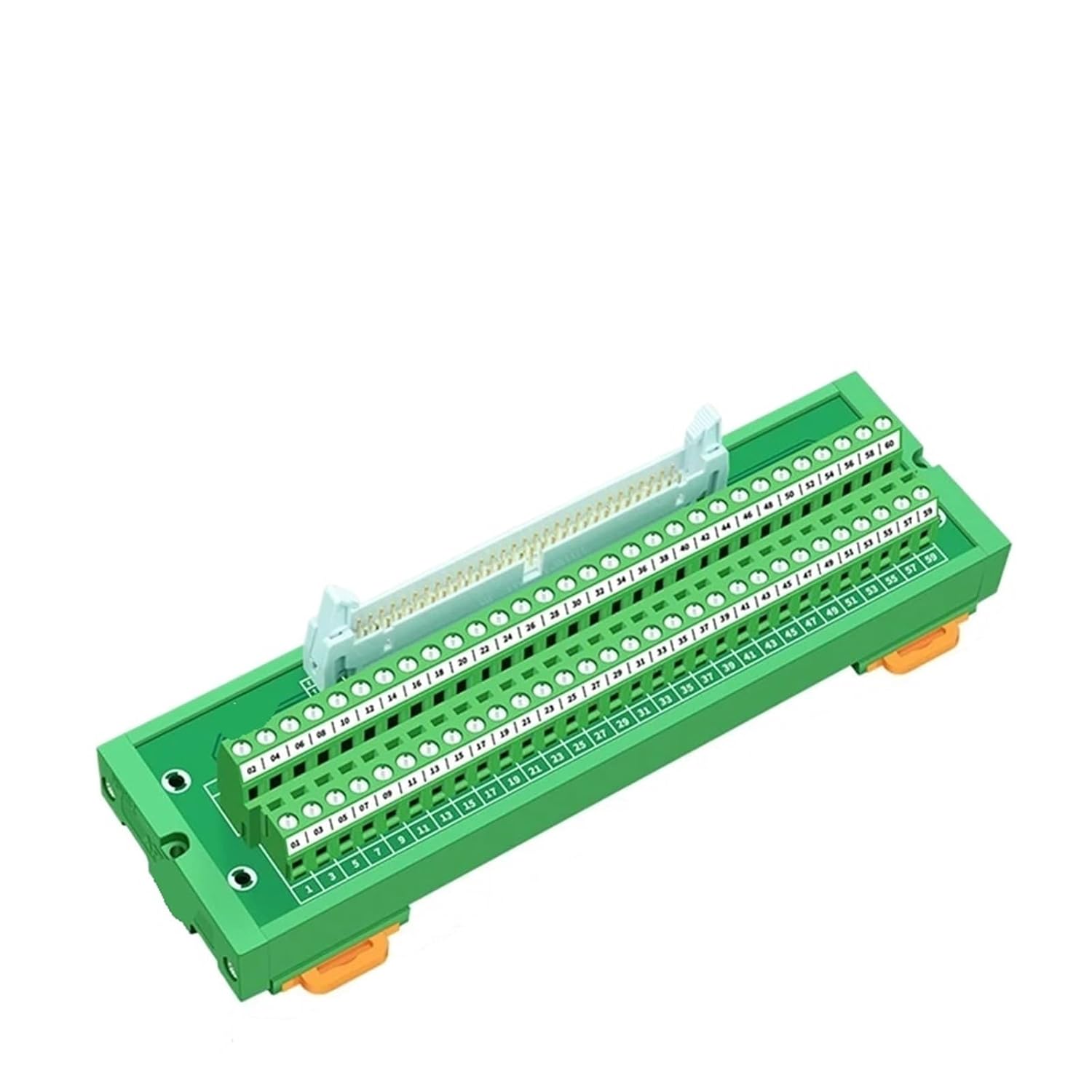 IDC60 Male to 60P Terminal Blocks for PLC I/O Relay Terminals, DIN Rail Mount Adapter(HL-IDC60-Mini)