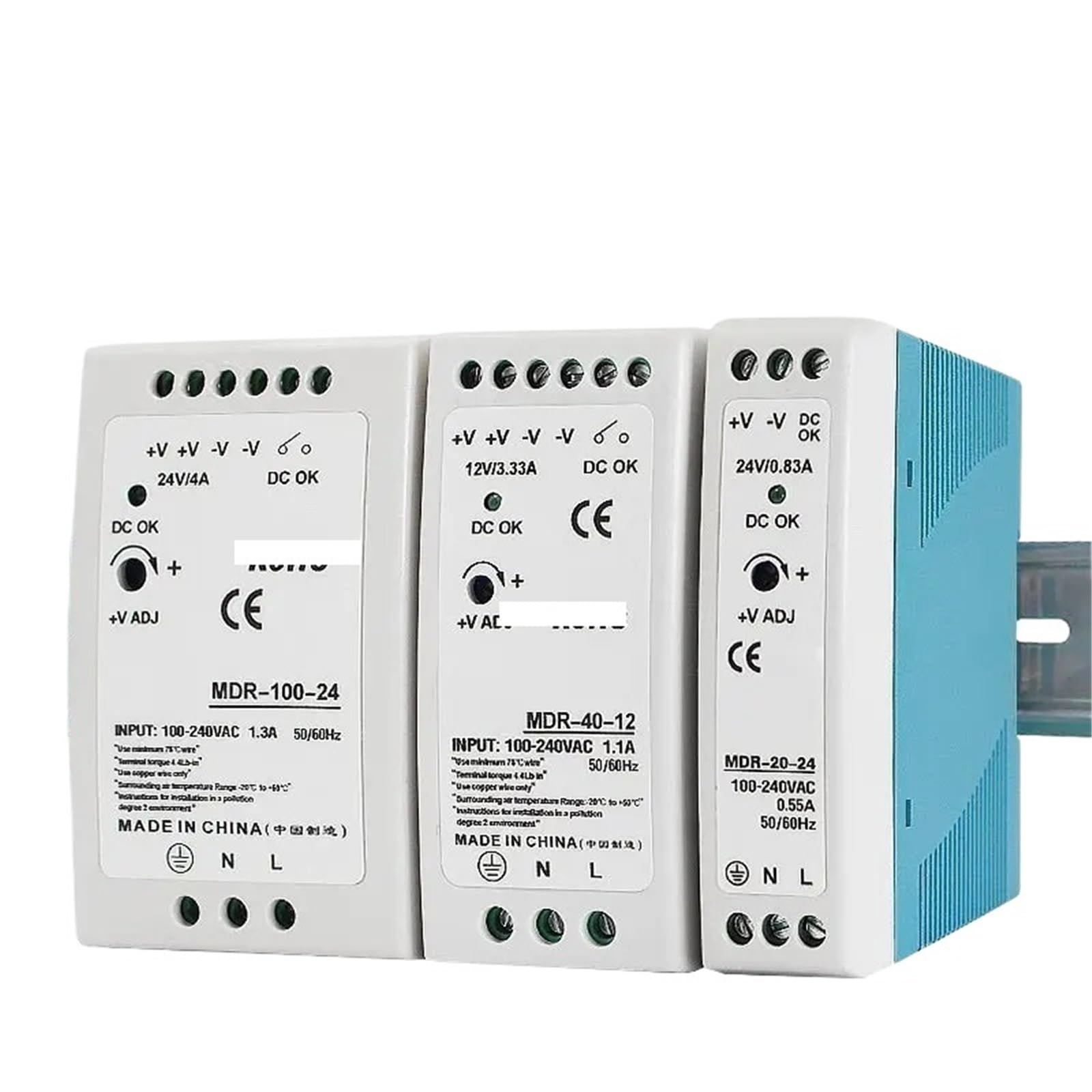 Alimentation AC/DC rail DIN 12V switching power supply industriel MDR-60 - 8