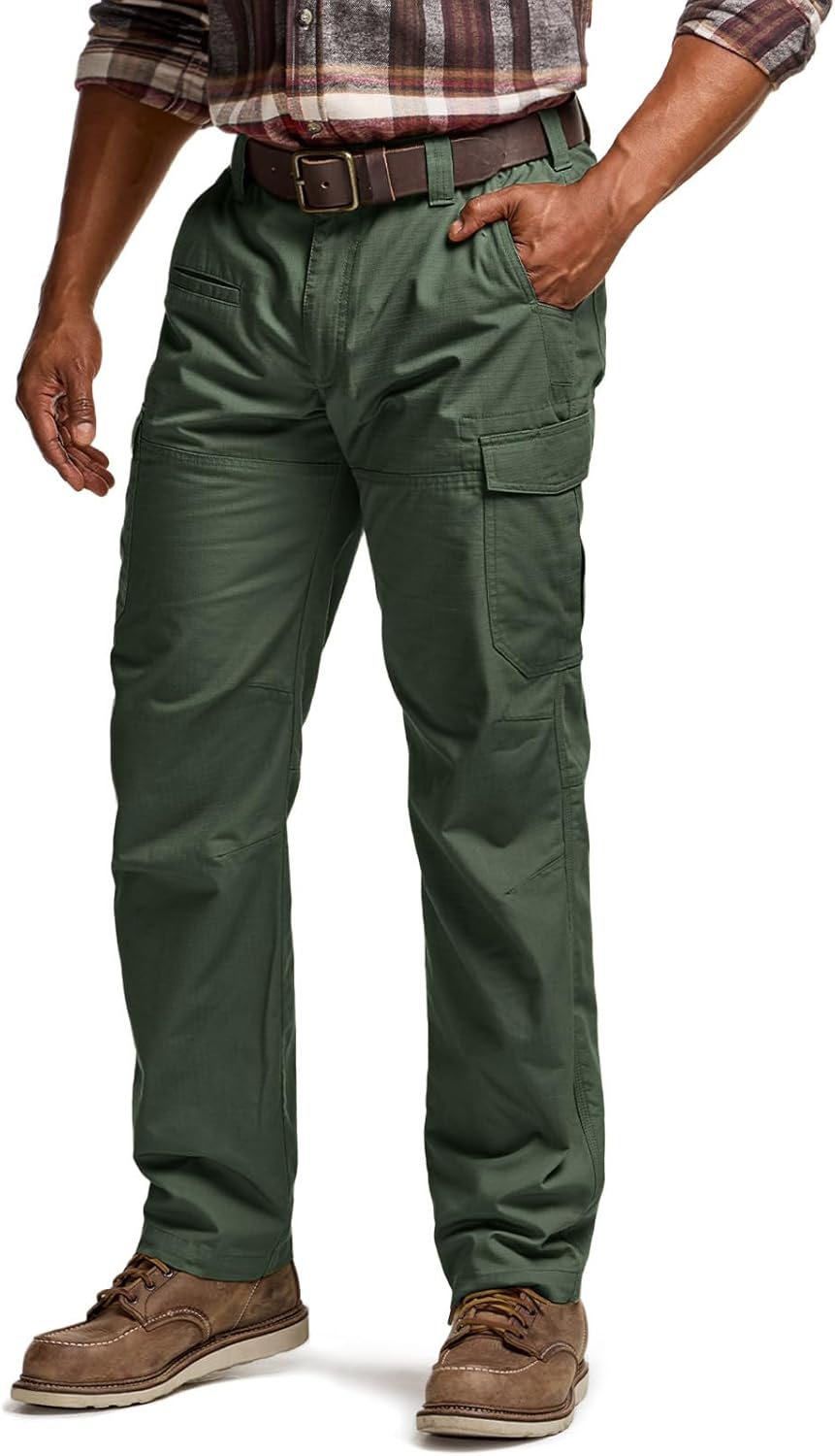 CQR Men's Winter Tactical Cargo Pants, Thermal Fleece Lined Outdoor Snow Ski Hiking Work