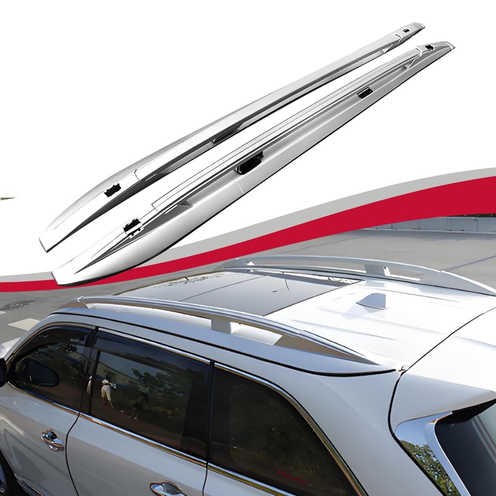Roof Rack Side Rail Bar fit for Toyota Highlander 2014-2019 Luggage Baggage (Silver,Right&Left,2PCS) Accessories
