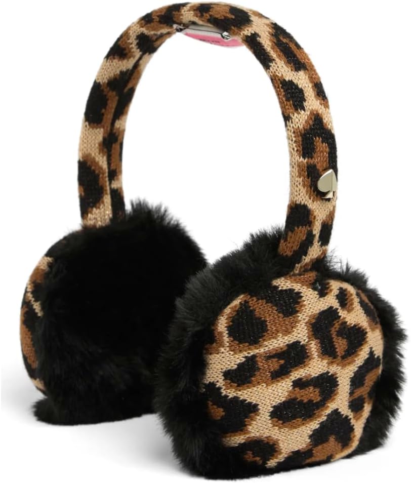 Kate Spade New York Leopard Animal print faux fur earmuffs